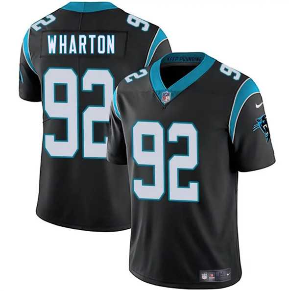 Men & Women & Youth Carolina Panthers #92 Tershawn Wharton Black 2025 Vapor Limited Stitched Jersey,We sell and wholesale Men & Women & Youth Carolina Panthers #92 Tershawn Wharton Black 2025 Vapor Limited Stitched Jersey on line form chian!